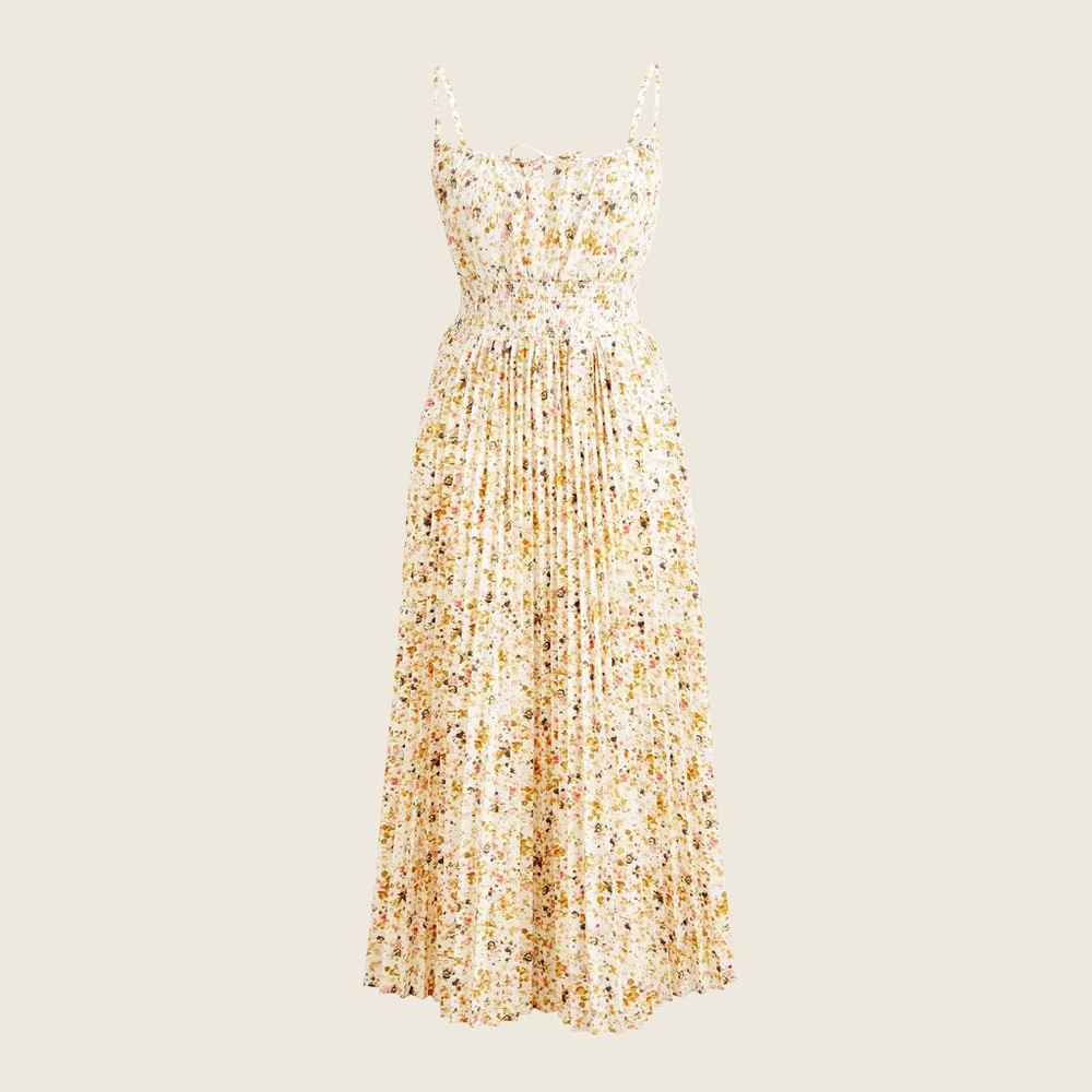 Pleated floral dress